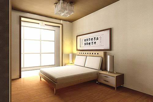卧室的装饰也大多强调其功能性装饰和点缀较少